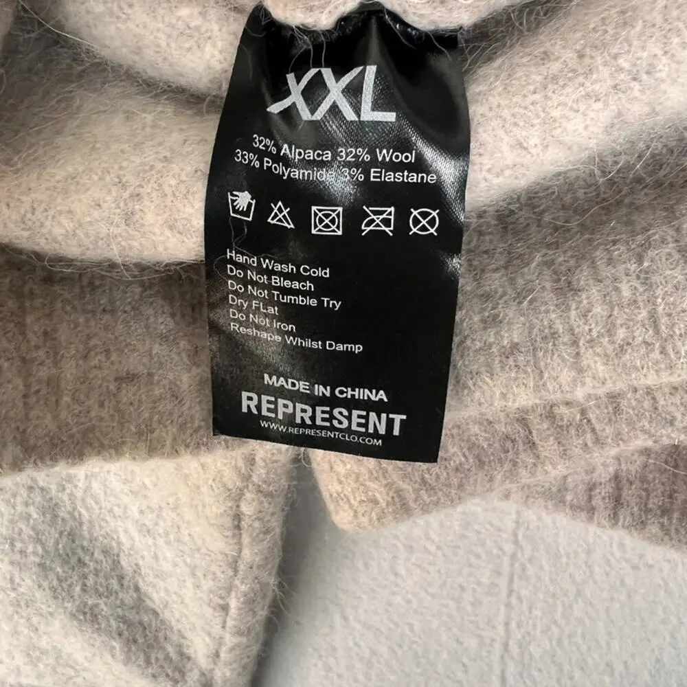 Represent Sweater Men's Size 2XL Alpaca-Blend Cream